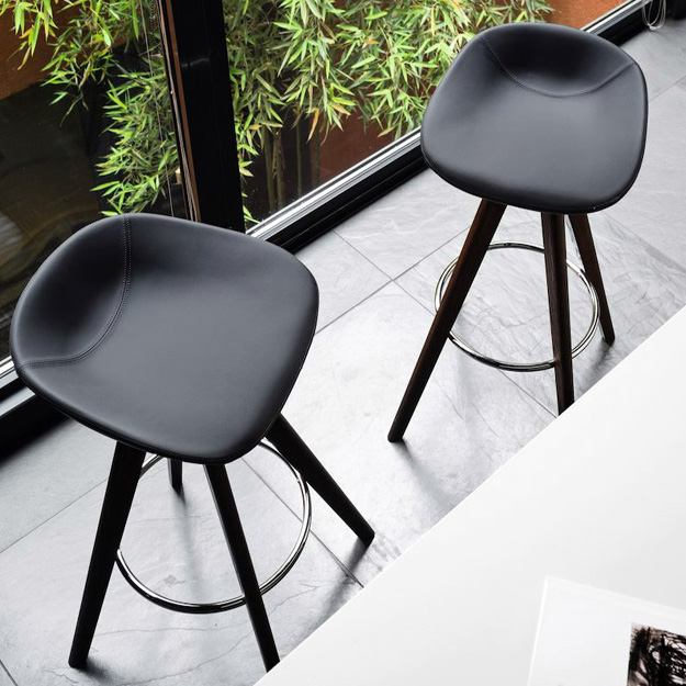 Calligaris Palm Bar Stool Wood Legs